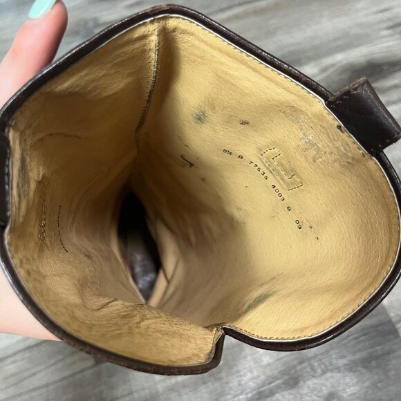 Frye Paige Tall Leather Riding Boots Chocolate Brown Women’s Size 8.5 - Picture 12 of 14